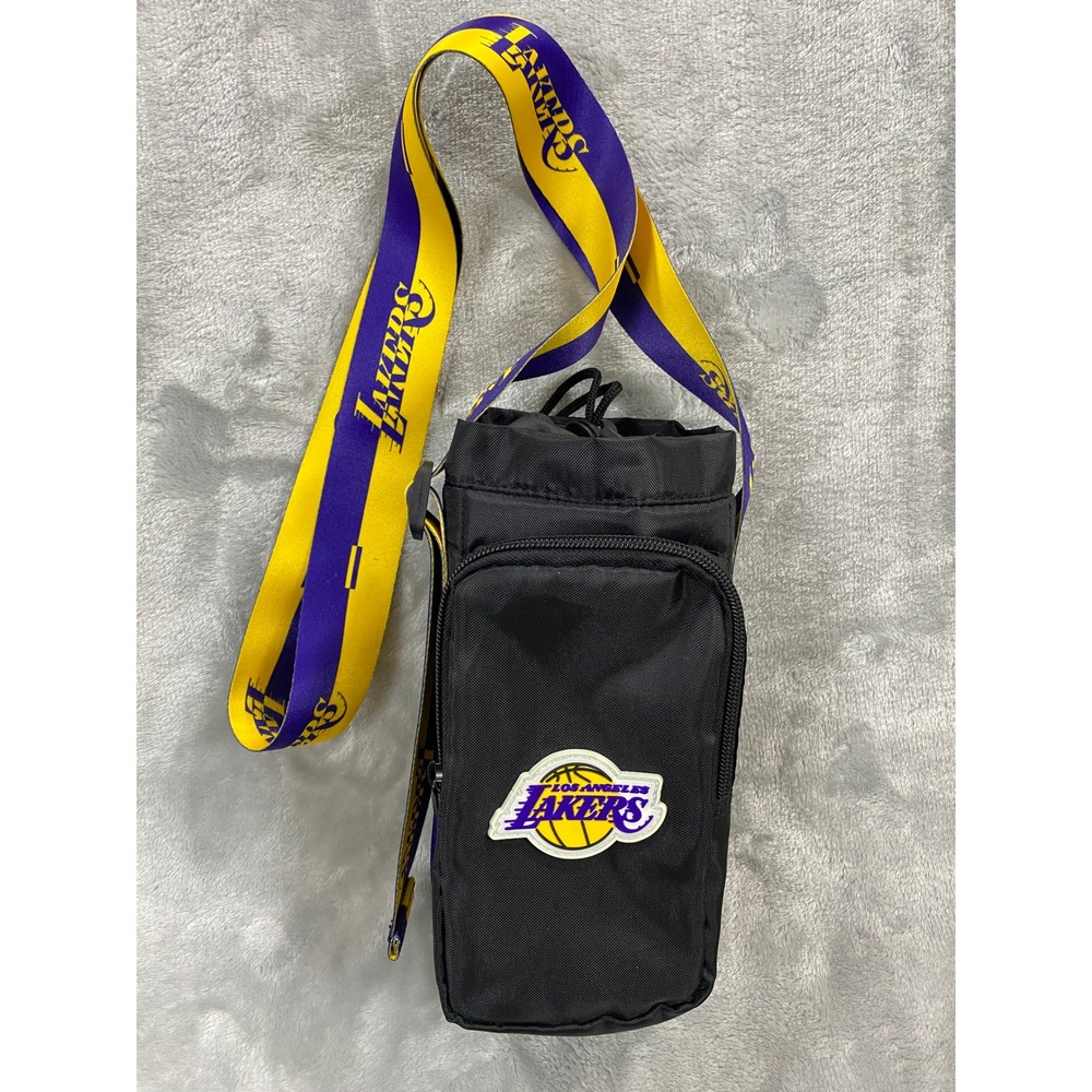 NBA Los Angeles Lakers Water Bottle Bag Unisex OS Black Crossbody W5809962